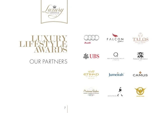 Luxury Lifestyle Awards — the programme’s partners