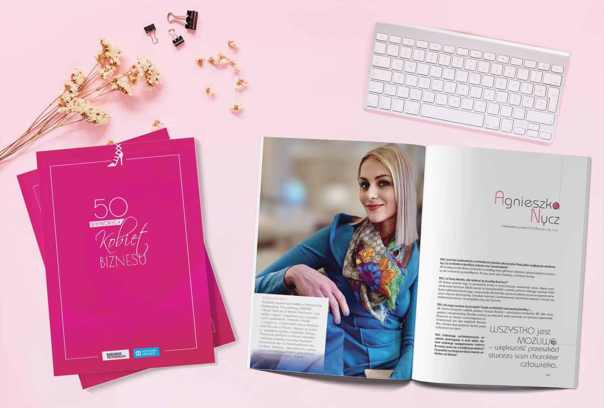 50 Wpływowych Kobiet Biznesu — book and Agnes’s interview